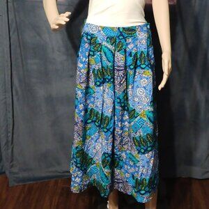 VTG Worthington Skirt 12 Blue Green